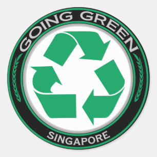 Recycle Singapore Classic Round Sticker