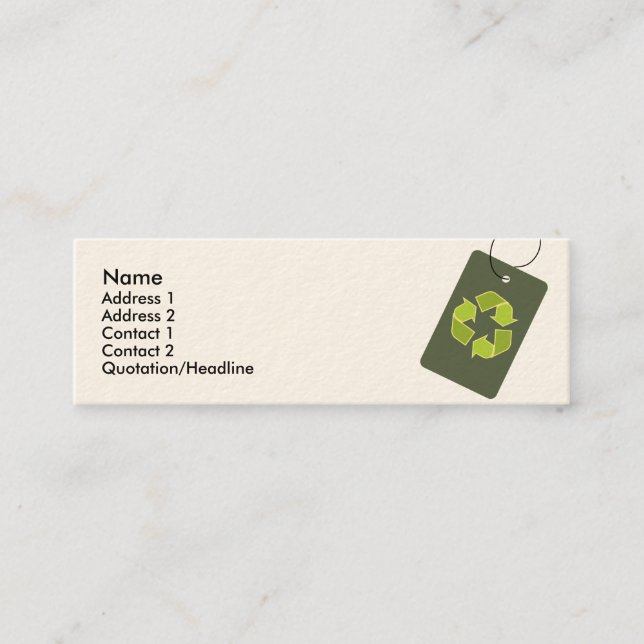 "Recycle" Skinny Profile Card (Front)