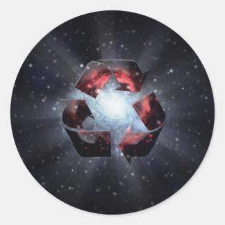 Recycle (space) classic round sticker