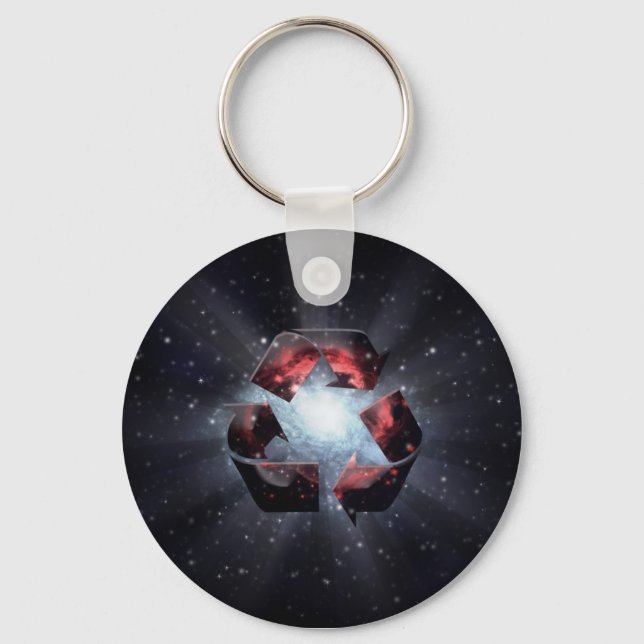 Recycle (space) key ring (Front)