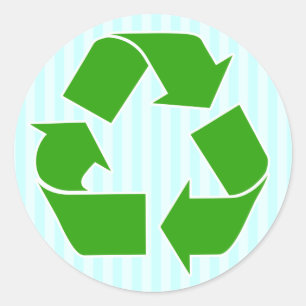ReCycle Sticker with Blue Stripes