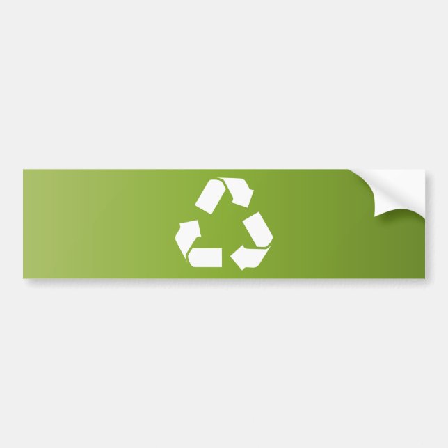 RECYCLE SYMBOL BUMPER STICKER (Front)