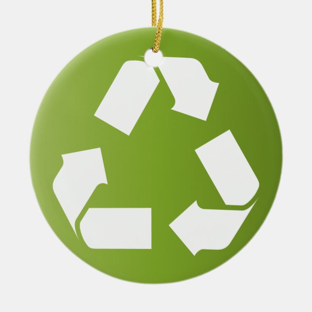 RECYCLE SYMBOL CERAMIC ORNAMENT (Front)