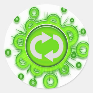 Recycle Symbol Classic Round Sticker