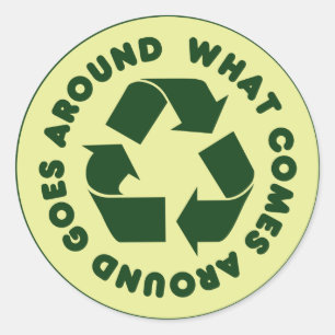 Recycle Symbol Classic Round Sticker
