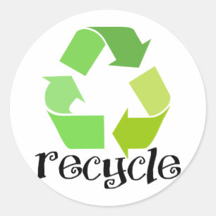 Recycle Symbol! Classic Round Sticker