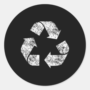 Recycle Symbol Distressed Earth Day Environment Gi Classic Round Sticker