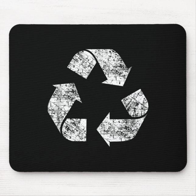 Recycle Symbol Distressed Earth Day Environment Gi Mouse Pad (Front)