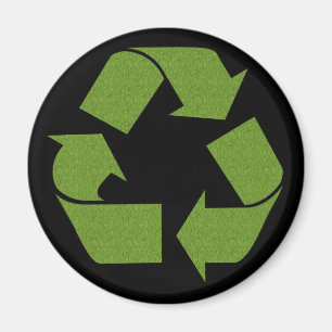 Recycle Symbol Grass Magnet
