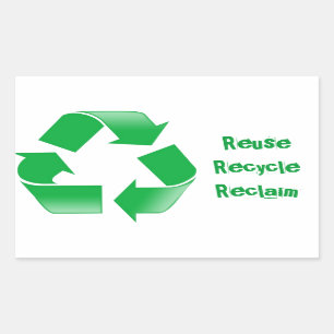 Recycle Symbol Rectangular Sticker