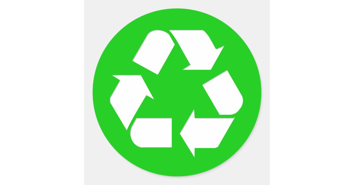 Recycle Symbol - Reduce, Reuse, Recycle Classic Round Sticker | Zazzle