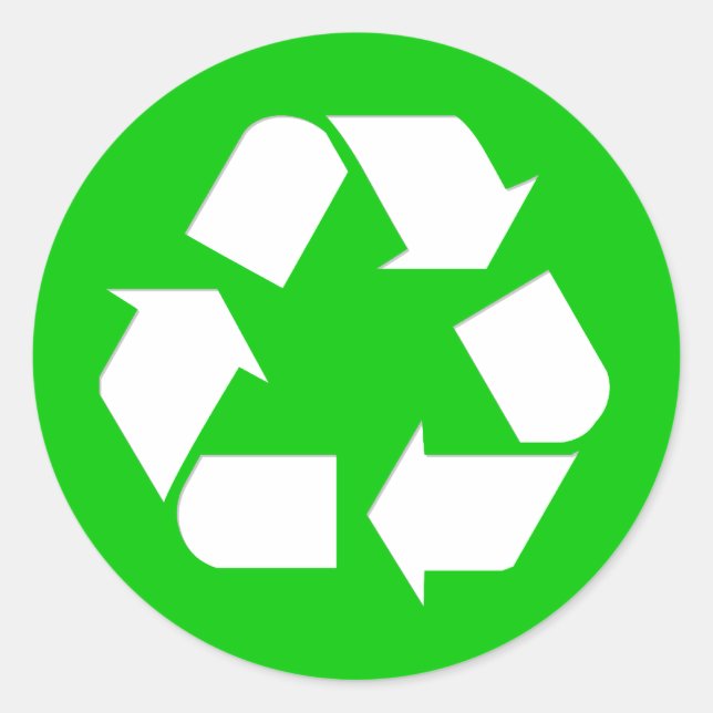 Recycle Symbol - Reduce, Reuse, Recycle Classic Round Sticker (Front)