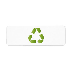 RECYCLE SYMBOL RETURN ADDRESS LABEL