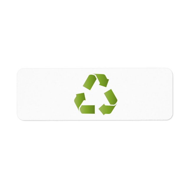 RECYCLE SYMBOL RETURN ADDRESS LABEL (Front)