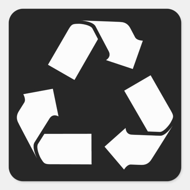 RECYCLE SYMBOL SQUARE STICKER (Front)