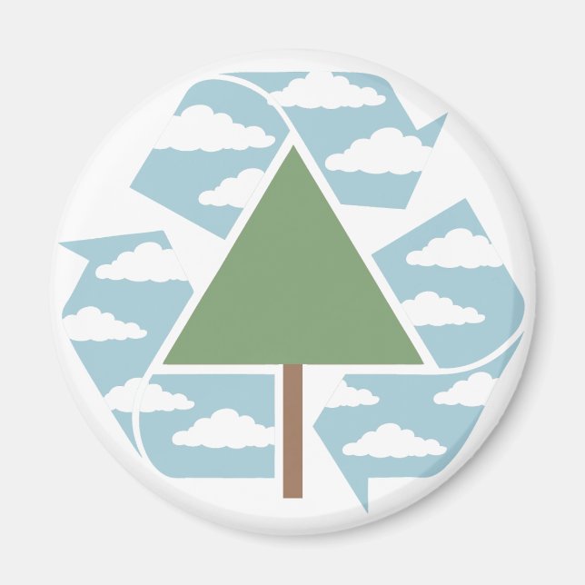 Recycle - Tree -1 Magnet (Front)