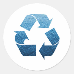 Recycle Water Classic Round Sticker