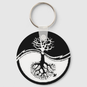 RECYCLE YIN YANG TREE KEY RING