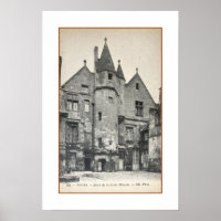 RECYCLED ART: 1900s TOURS FRANCE HOTEL POSTCARD
