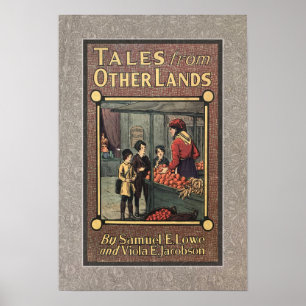 RECYCLED ART: 1910s BOOK COVER WITH BORDER Poster