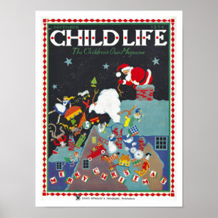RECYCLED ART: CHILD LIFE ILLUSTRATED COVER 1934 POSTER
