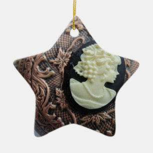 Recycled Cameo Ceramic Ornament