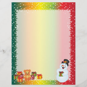 Recycled Christmas Paper - Snowman Design