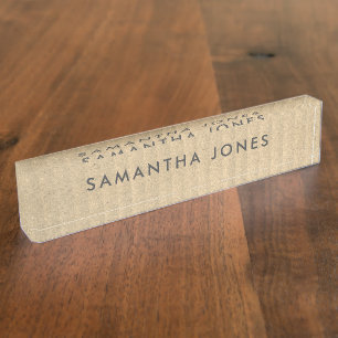 Recycled Craft Paper Classic Personalized Nameplate