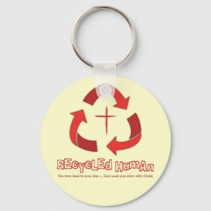 Recycled Human Christian keychain
