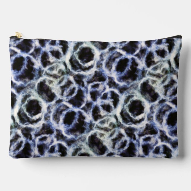 recycled indigo shibori : accessory pouch (Front)