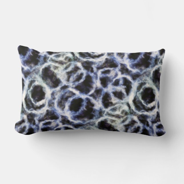 recycled indigo shibori : lumbar cushion (Front)