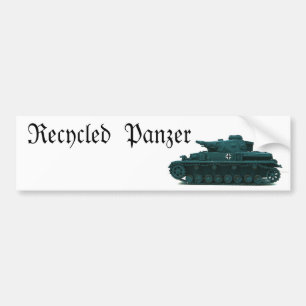Recycled  Panzer Bumper Sticker