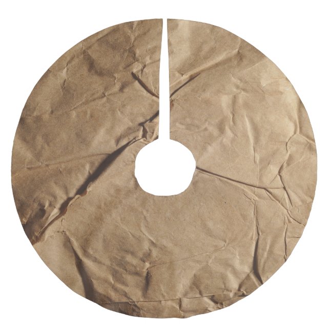 Recycled Paper: Eco-Friendly Texture. Brushed Polyester Tree Skirt (Front)