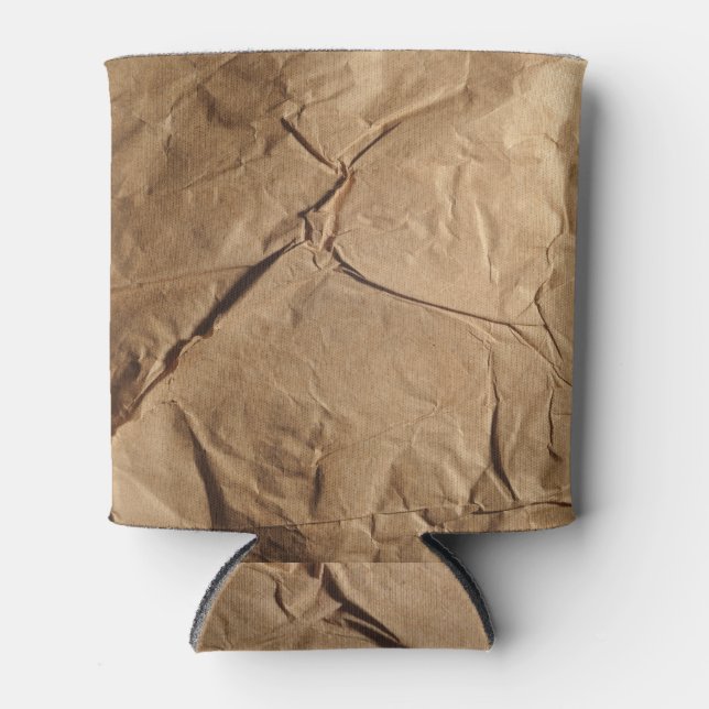 Recycled Paper: Eco-Friendly Texture. Can Cooler (Front)