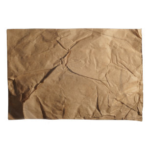 Recycled Paper: Eco-Friendly Texture. Pillowcase