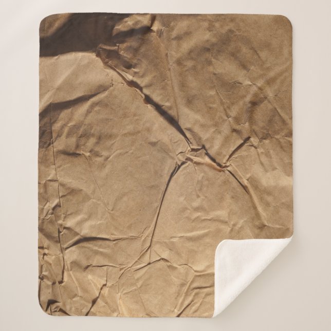 Recycled Paper: Eco-Friendly Texture. Sherpa Blanket (Front)
