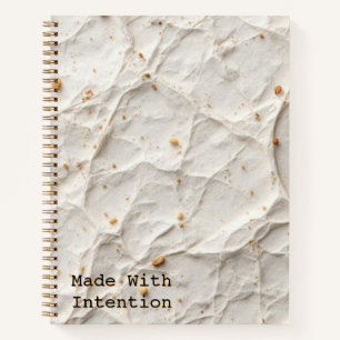Recycled Paper Texture Natural Fiber Design Notebook