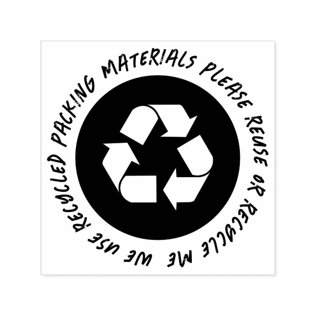 Recycled Reused Packaging  Self-inking Stamp (Design)