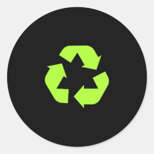 Recycles Earth Environmental Sustainability Recycl Classic Round Sticker