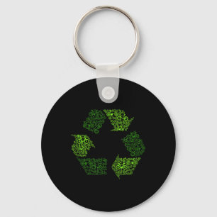 Recycling Bicycle Nature Protection Environmental Key Ring