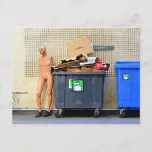 Recycling Cardboard in Copenhagen Postcard
