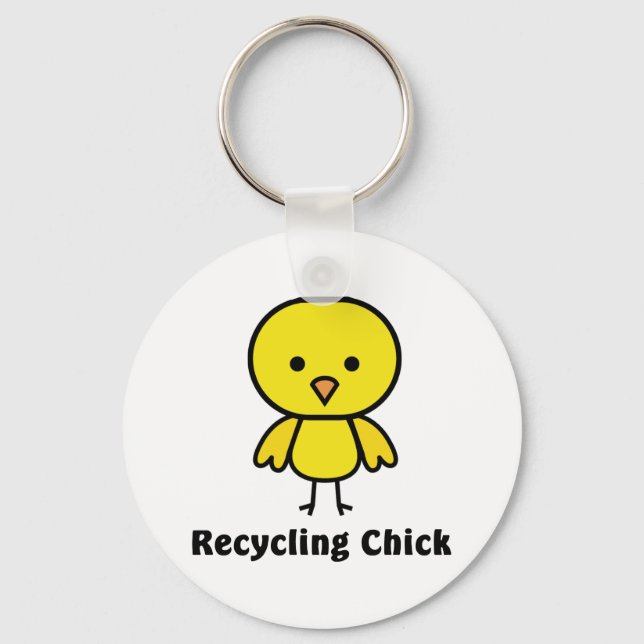 Recycling Chick Key Ring (Front)