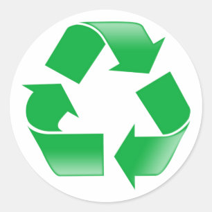 Recycling CLASSIC RECYCLE SYMBOL Classic Round Sticker