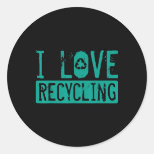 Recycling Environmentalist Activist Recyclist Eart Classic Round Sticker