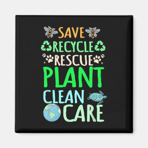 Recycling Environmentalist Recycle Earth Day Rescu Magnet