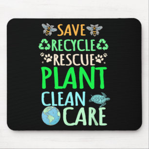 Recycling Environmentalist Recycle Earth Day Rescu Mouse Pad