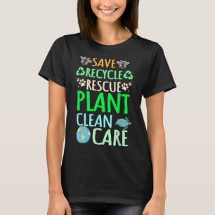 Recycling Environmentalist Recycle Earth Day Rescu T-Shirt