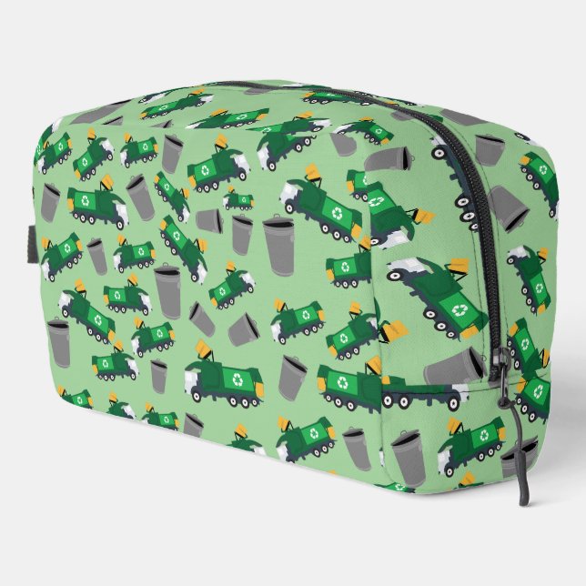 Recycling Garbage Truck Back to School Pencil Case Dopp Kit (Right Corner)