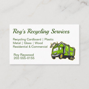 Recycling Garbage Truck Business Card