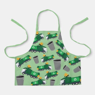 Recycling Garbage Truck Pattern Apron